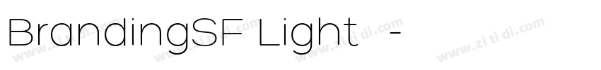 BrandingSF Light 亮体字体转换
